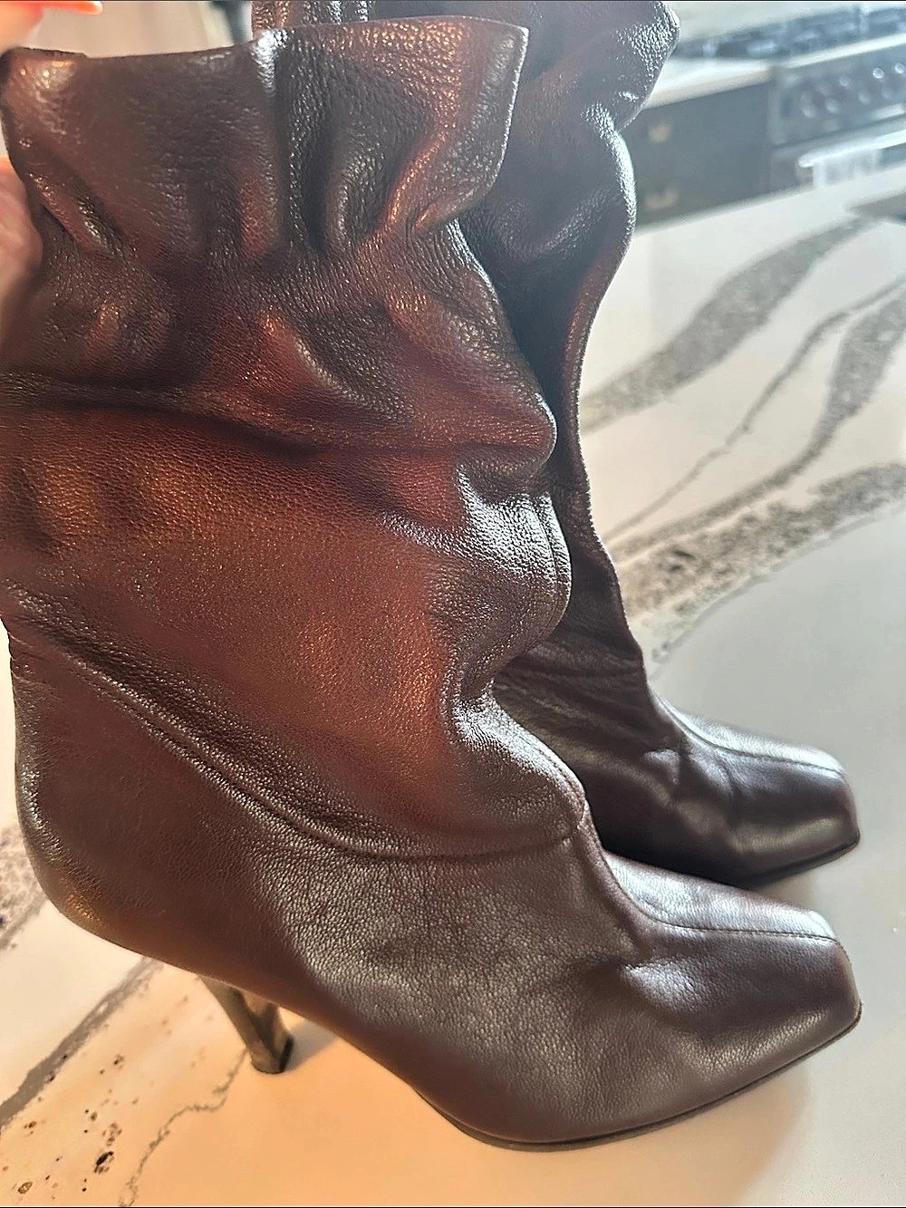 Cole Haan and nike air Brown Pointed-Toe Heeled Boots US 8 B